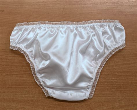 Satin Sissy Ruffled Frilly Panties Bikini Knicker Underwear Briefs Size EBay