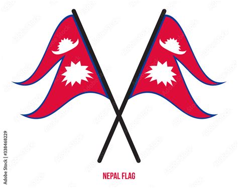 Nepal Flag Waving Vector Illustration On White Background Nepal