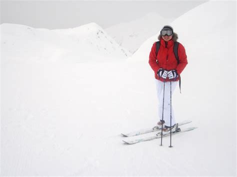 Skier At Mountain Peak Free Stock Photo - Public Domain Pictures