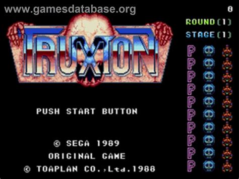 Truxton Tatsujin Sega Genesis Artwork Title Screen