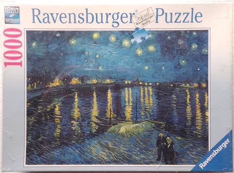 1000 Ravensburger Starry Night Over the Rhône Rare Puzzles