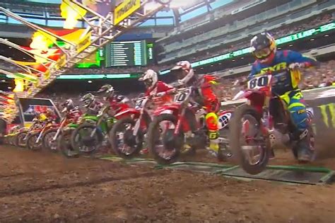 East Rutherford Supercross Highlights Dirtbike Rider