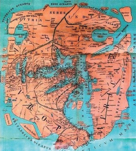 World Map By Pomponius Mela A D Art A Tsolum