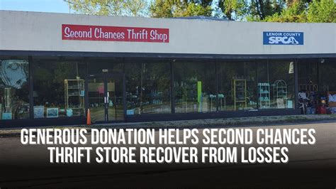 Generous donation helps Second Chances Thrift Store recover from losses ...