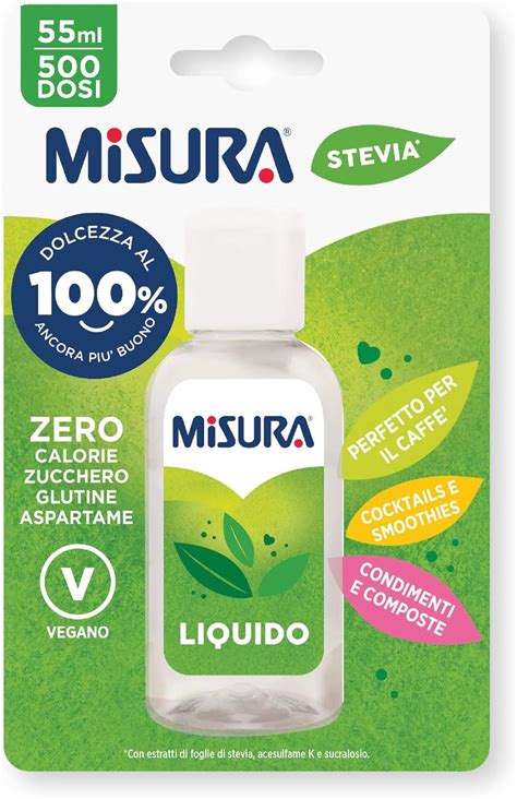 Misura Stevia Dolcificante Liquido Zero Calorie Senza Glutine