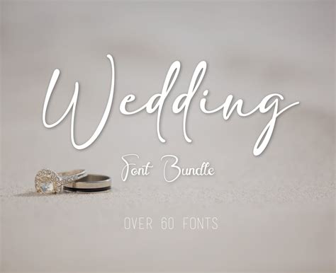 60 Wedding Fonts Bundle Commercial Use - Etsy