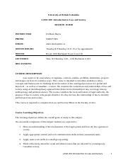 LASO 204 Syllabus W 2018 1 Docx University Of British Columbia LASO