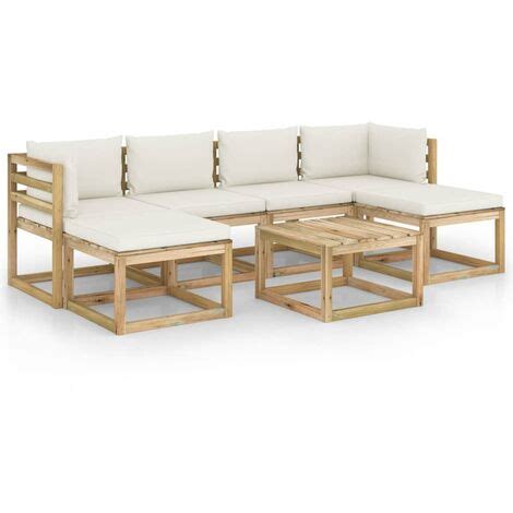 Prolenta Premium 7 Tlg Garten Lounge Set Mit Kissen