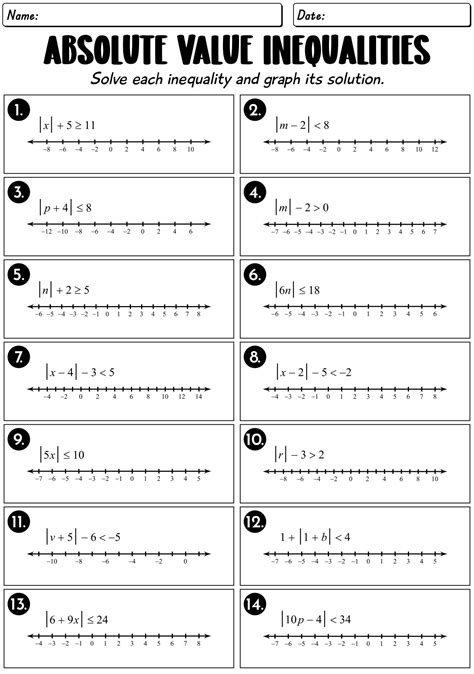 19 Algebra Solving Inequalities Worksheets - Free PDF at worksheeto.com