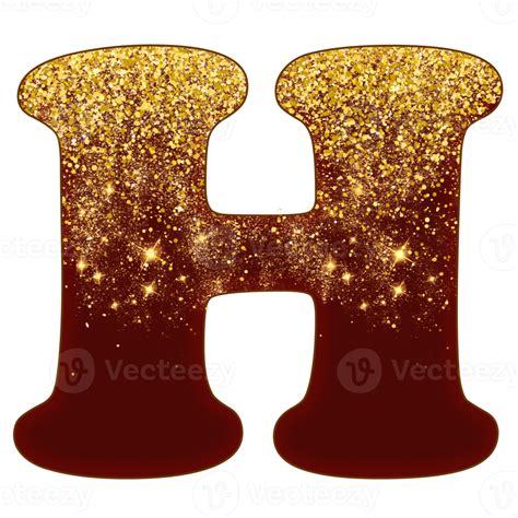 Half Gold Glitter Alphabet 16691885 PNG