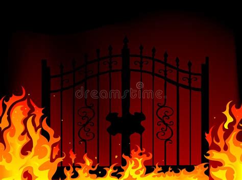 Hell Gate Background Texture Stock Illustration Illustration Of