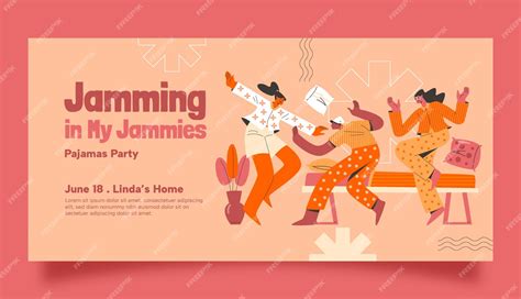 Free Vector Hand Drawn Pajamas Party Horizontal Banner