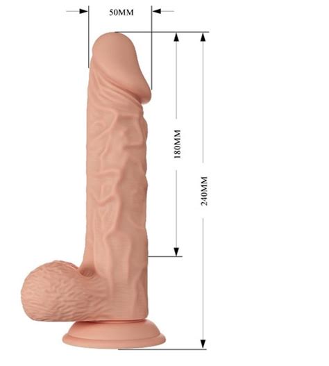 Ultra Yumuşak 24 Cm Realistik Vantuzlu Dildo Gerçekçi Penis Saklı Market