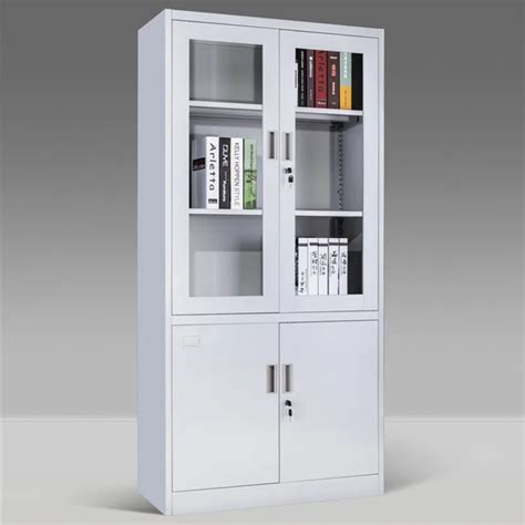 Glass Door Filing Cabinet Steel Cupboard Office Metal Iron Cupboard