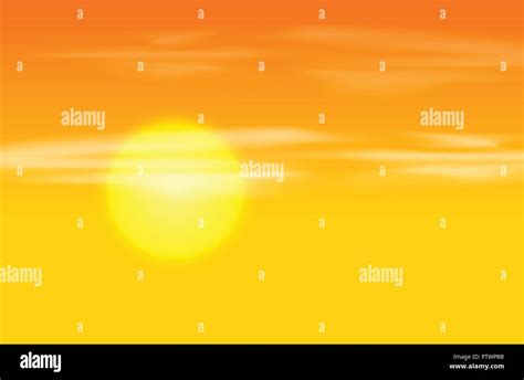 Yellow orange sunset background illustration Stock Vector Image & Art - Alamy