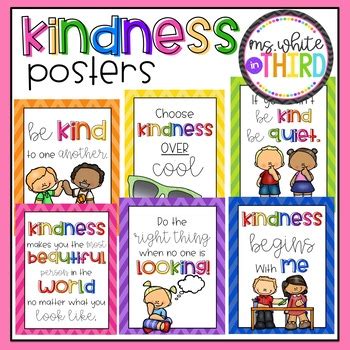 Kindness Quotes Posters by Ms White in Third | Teachers Pay Teachers