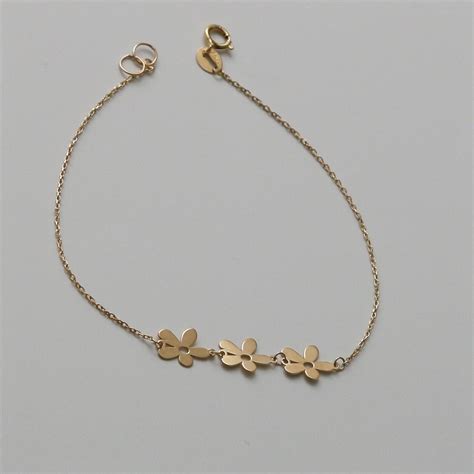 Womens Gold Bracelet 18k Gold Flower Bracelet Spiral Etsy