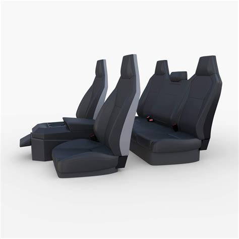 Tesla Cybertruck Seats Dark - 3D Model by dragosburian