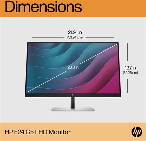 Hp E24 G5 Monitor 238 Fhd Ips Display 75hz Refresh Rate 5ms Gtg