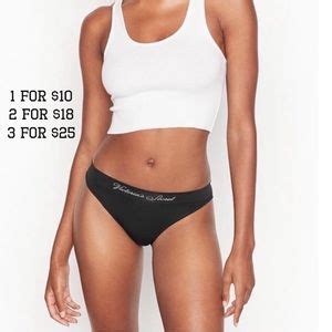 Victoria S Secret Intimates Sleepwear Nwt Victoria Secret Black Seamless Bikini Panty