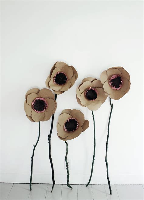 Diy Giant Kraft Paper Flowers The Merrythought