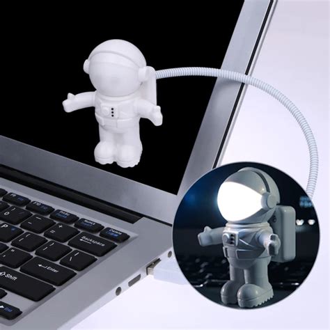 Divertido Astronauta Usb Gadget Spaceman Usb Led Luz Ajustable Noche