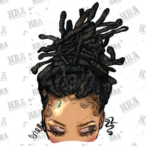 Afro Messy Locs Bun Christian Life Png Sublimation Design Etsy