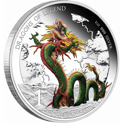 Dragons Of Legend Chinese Dragon 2012 1oz Silver Proof Coin Western