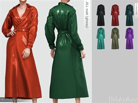 Belal S Belaloallure Jill Coat Glossy Patreon Sims Clothing