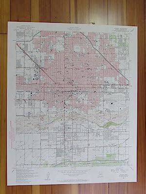 Phoenix Arizona 1957 Original Vintage USGS Topo Map 1957 Map