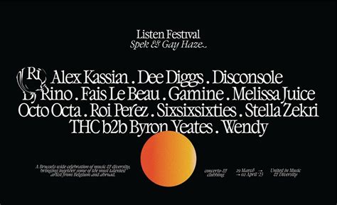 Listen X Spek X Gay Haze Festivals Belgie