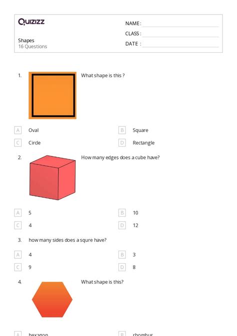 Classifying Shapes Worksheets For Nd Class On Quizizz Free