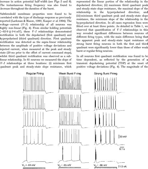 Action Potential Firing Patterns Of Layer 5 Pyramidal Neurons In