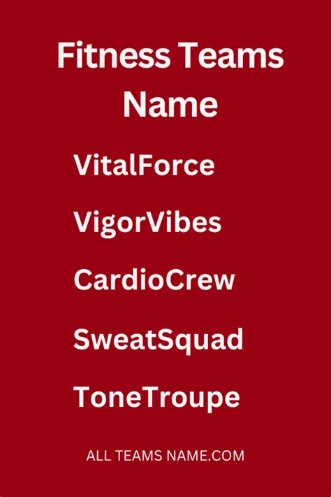 344 Best Fitness Team Names To Crush The Competition All Teams Name