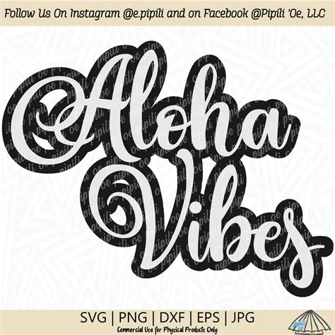 Aloha Vibes Svg Hawaii Svg Aloha Svg Word Art Svg Saying Svg Digital