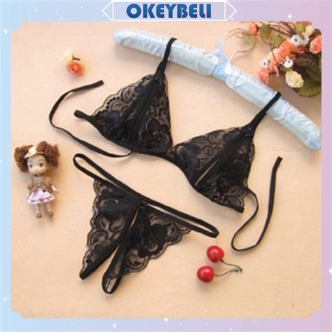 Jual OKEY BELIBS001 Set Bra Lingerie Sexy Celana Dalam Model Bahan