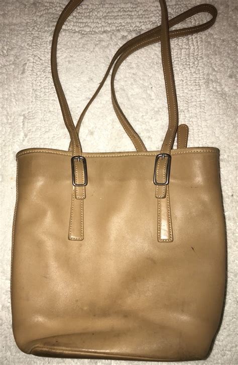 Coach Legacy Vintage Beige Brown Leather Crossbody Sh Gem