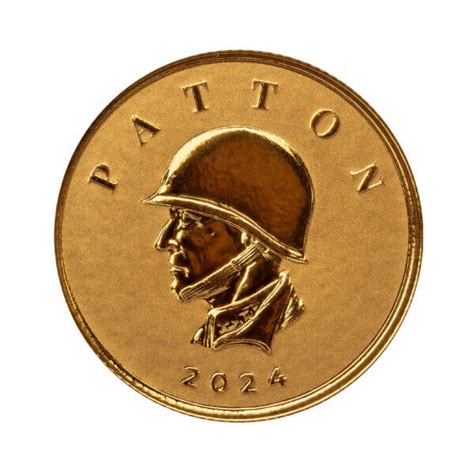 2024 Liberia Commander Series George Patton Bust One Tenth Troy Oz 9999