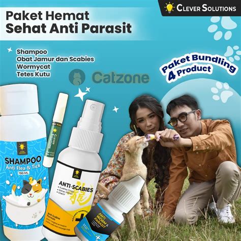 Jual Clever Solutions Paket Sehat Anti Parasit Shampoo Anti Flea