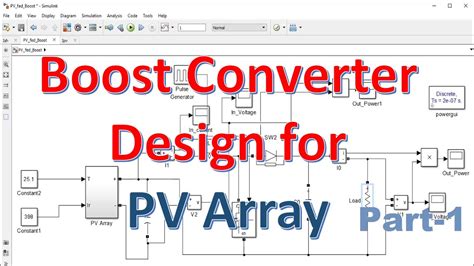 Boost Converter Design For Pv Array Part Matlab Simulink Youtube