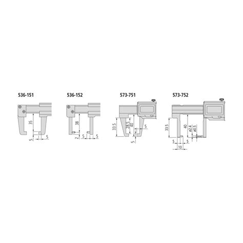 ABSOLUTE Digimatic IP67 Digital Neck Jaw Caliper MIT CAL 573 I Series