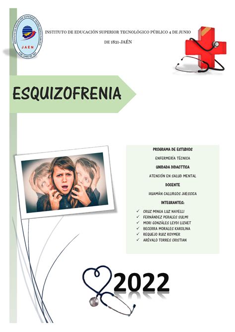 Esquizofrenia PDF Oki ESQUIZOFRENIA INSTITUTO DE EDUCACIN SUPERIOR