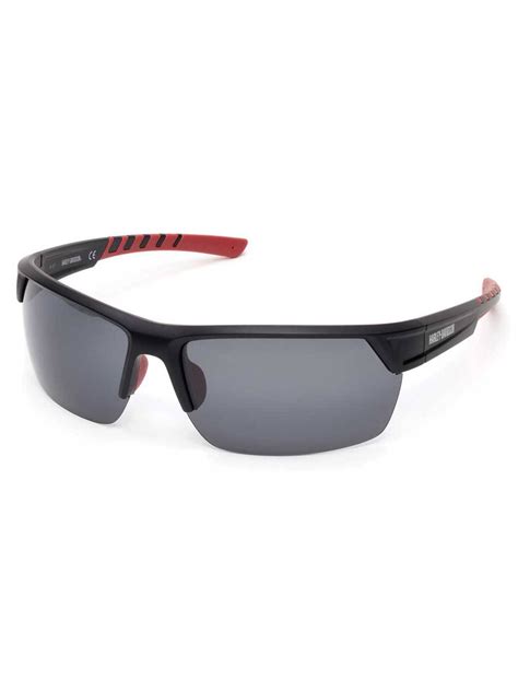 Harley Davidson Mens H D Semi Rimless Sunglasses Matte Black Frame And Smoke Lens Harley