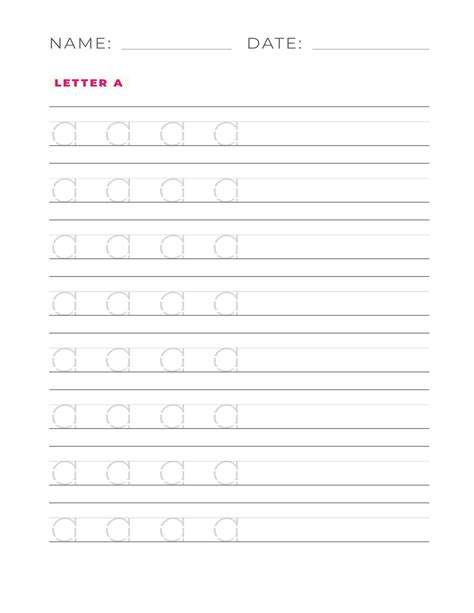 Free Alphabet Tracing Worksheets For Early Writers