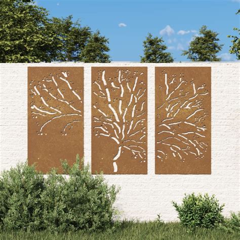 Decora O Muro De Jardim Pcs X Cm A O Corten Design Rvore Loja