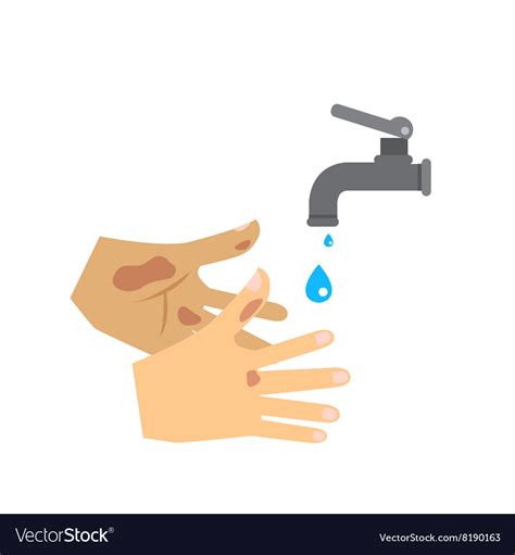 Wash Hand Royalty Free Vector Image Vectorstock