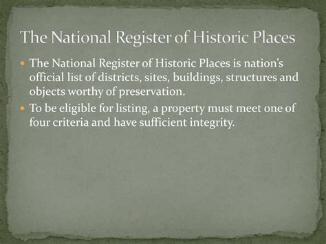 Ppt National Historic Preservation Act Of Powerpoint