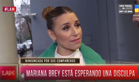 Mariana Brey Tras El Escándalo Al Aire “no Me Gustó Que Me Destraten” Caras