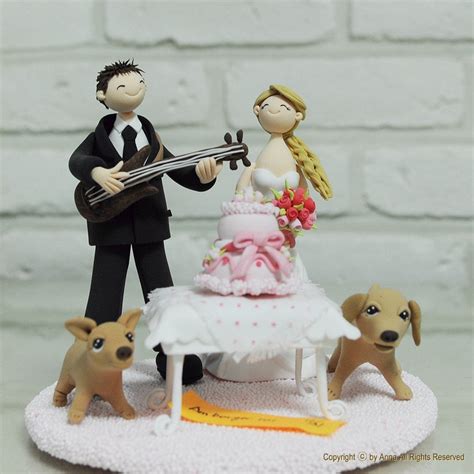 Musician Couple Custom Wedding Cake Topper Decoration With Etsy