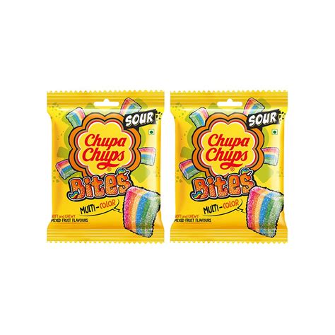 Chupa Chups Sour Bites Mixed Fruit Candy Pack Of 2 Price Buy Online At ₹64 In India